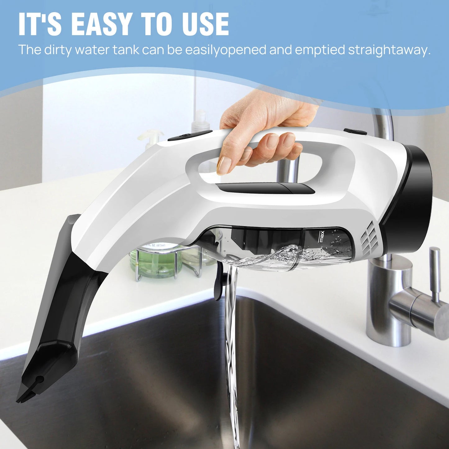 Electric Handheld Window Cleaner Squeegee for Car Showers Kitchen Bathtub Rechargeable Cleaning Tool for Mirrors Glass