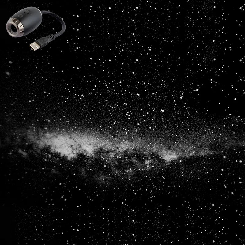 USB Car Atmosphere Projector Light Car Interior Ambient Light LED Starry Star Light Party Decor Romantic Saturn Galaxy Light