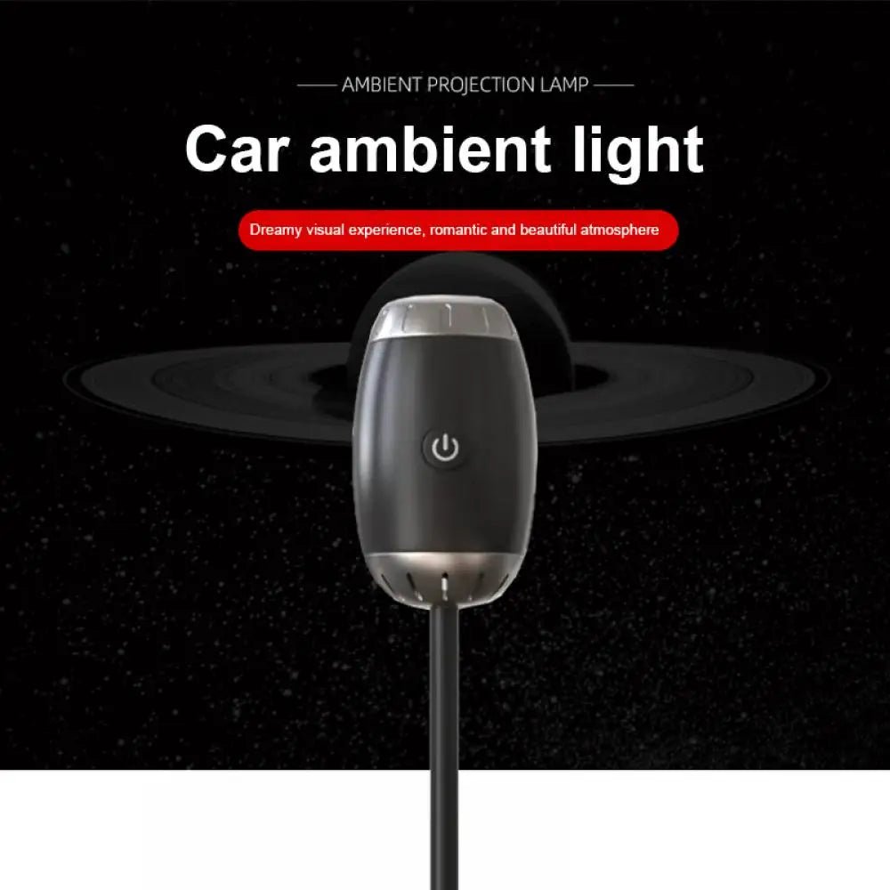 USB Car Atmosphere Projector Light Car Interior Ambient Light LED Starry Star Light Party Decor Romantic Saturn Galaxy Light