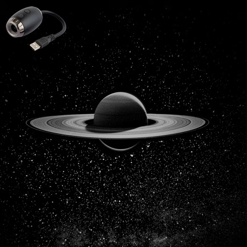 USB Car Atmosphere Projector Light Car Interior Ambient Light LED Starry Star Light Party Decor Romantic Saturn Galaxy Light
