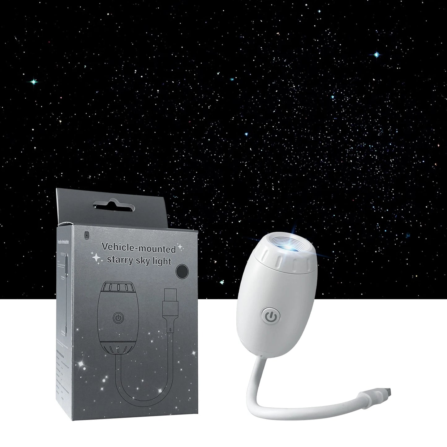 USB Car Atmosphere Projector Light Car Interior Ambient Light LED Starry Star Light Party Decor Romantic Saturn Galaxy Light