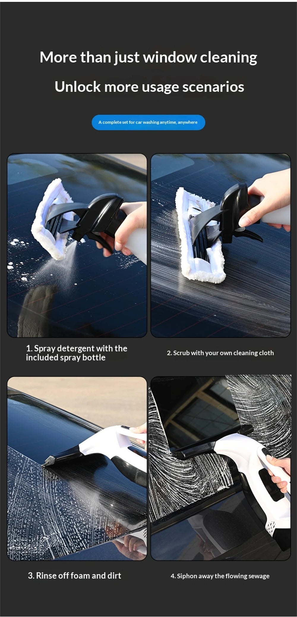Electric Squeegee for Removing Water USB Charging Wireless Electric Scraper Water Removal Car Wash Equipment for Business