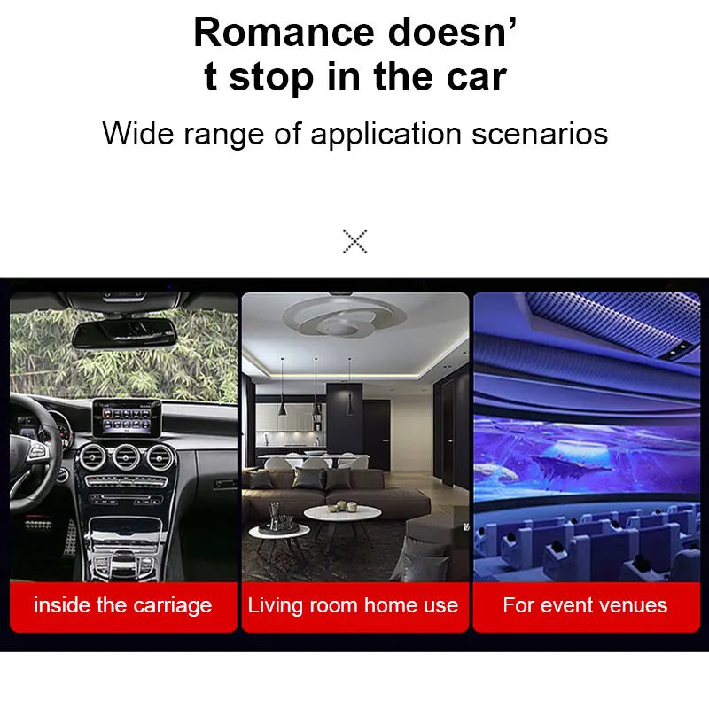USB Car Atmosphere Projector Light Car Interior Ambient Light LED Starry Star Light Party Decor Romantic Saturn Galaxy Light