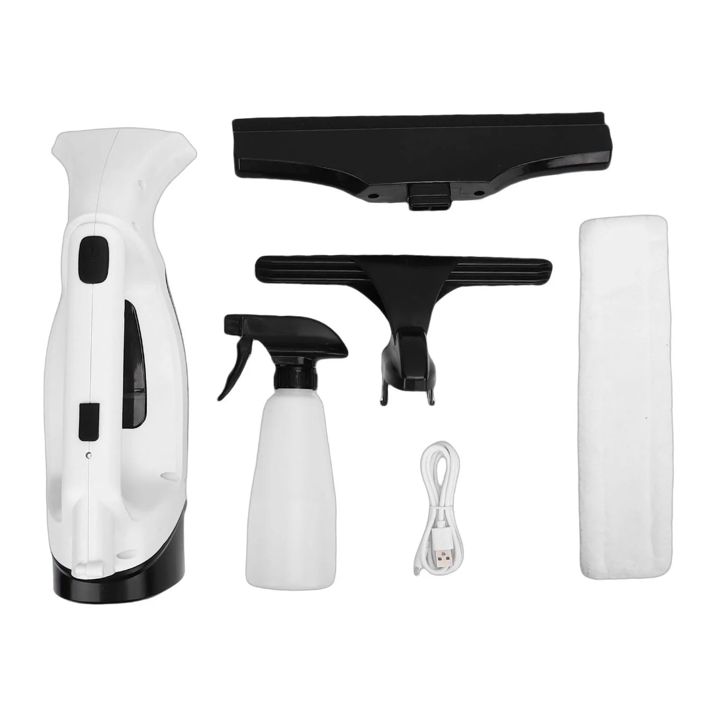 Electric Window Cleaner Cordless Vacuum Squeegee with 1.2KPa Suction Power 11 Inch Soft Silicone Blade for Mirrors Tiles Shower