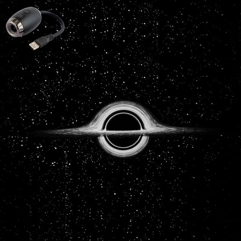 USB Car Atmosphere Projector Light Car Interior Ambient Light LED Starry Star Light Party Decor Romantic Saturn Galaxy Light